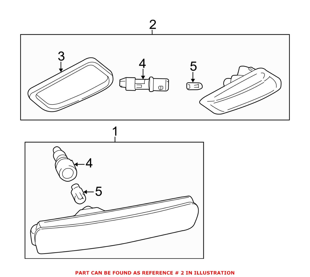 BMW Turnsignal Assembly - Passenger Side 63138357048